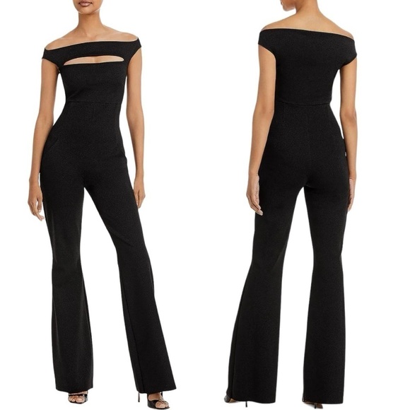 NWT CHIARA BONI Rebecca Sugar Lurex Shimmer Jumpsuit Size 16